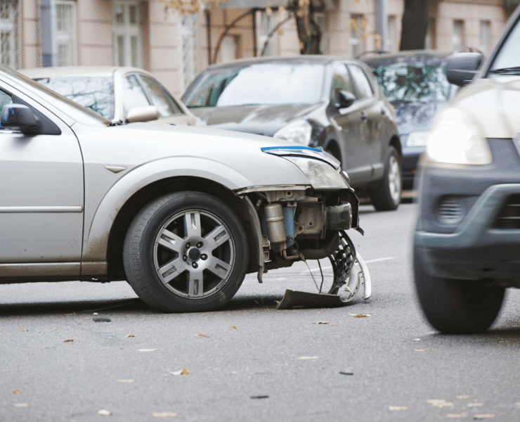 damaged car by collision