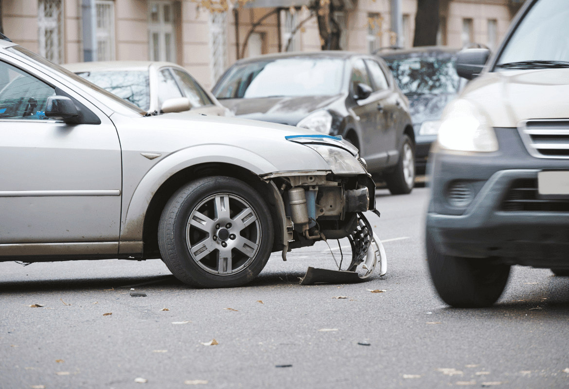damaged car by collision
